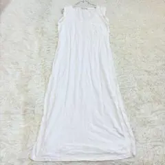 n6742 セオリー ノースリーブカットソーワンピース S マキシ丈 コットン