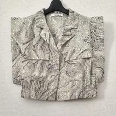 美品 solace パターンサファリブラウス