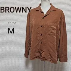 BROWNY ブラウン 長袖シャツ Mサイズ メンズ