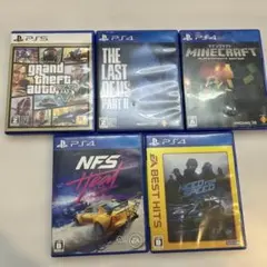 【人気作ゲーム五個】ps4&ps5ソフトまとめ売り