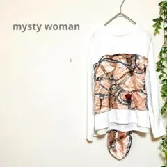 【mysty woman】トップス　Tシャツ　スカーフ　F　ベアトップ　大人可愛