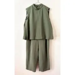 KBF / セットアップ コンビネゾン ノースリーブ ワイドパンツ