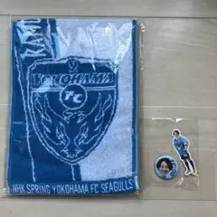 横浜FCシーガルズ　タオルマフラー　缶バッジ　渡部那月 なでしこリーグ