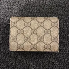 GUCCI GGキャンバス 二つ折り財布 ベージュ