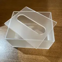 【廃盤】無印良品　アクリル卓上ティシューボックス　半透明
