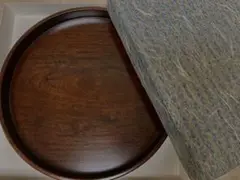 未使用 紫檀 盆 茶道具 丸盆 唐木 アンティーク 茶道具 煎茶道具 黒檀 花梨