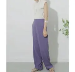 リネンライクワイドパンツ　センスオブプレイス