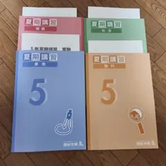 新品２０２５四谷大塚小５夏期講習テキスト４教科