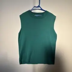 ルシェルブルー　ノースリーブニット　グリーン