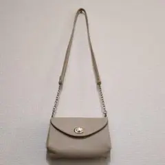 OPAQUECLIP ベージュ レザー風 財布ショルダーバッグ