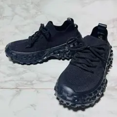 未使用✨ヌーベルヴォーグブラックニットスニーカー厚底　リラックス スタイルアップ
