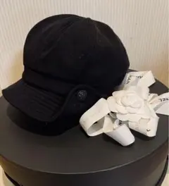 CHANEL銀座購入の人気のキャスケット黒、お気楽にお洒落にいかがでしょうか?