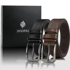 DOOPAI 紳士ベルト　メンズ ベルト　⾧さ調節可能 2本セット　新品
