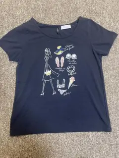 Feroux フェルゥ プリント半袖Tシャツ