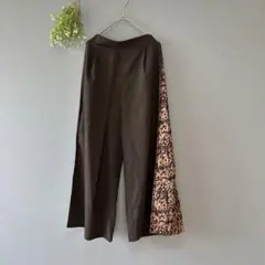 サイレントワース［F］薄手さらり　サイドペイントデザインウエストゴムワイドパンツ