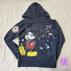 【美品】ディズニー パーカーミッキーマウスL ダークブルー