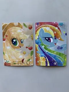 【美品】マイリトルポニー プロモカード アップルジャック・レインボーダッシュ