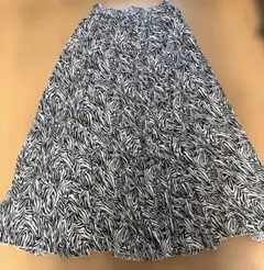グローバルワーク　ゼブラ柄ロングフレアスカート