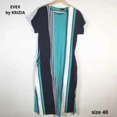 ☆美品☆EVEX エヴェックス 半袖ワンピース ロングワンピース 40