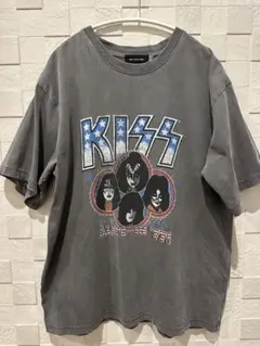 KISS グレー Tシャツ GOOD ROCK SPEED