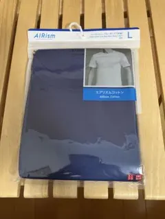 ユニクロ エアリズムコットンクルーネックＴ/半袖 blue/サイズＬ