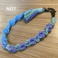マクラメ スマホストラップ　ハンドストラップ　キーホルダー 花柄　NO7