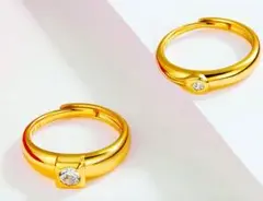 ☆安心のメルカリ便☆ 指輪 ☆ 2個セット ☆ ペアリング ☆ 小粒ゴールド