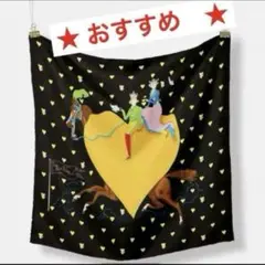 SALE レディースメンズバンダナスカーフ　ユニークスカーフ　おしゃれ　ハート