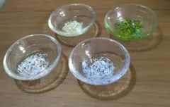 小皿　ガラス皿　4個セット