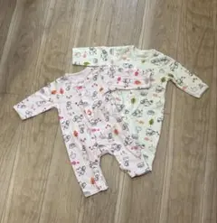 ロンパース 2枚セット りす柄
