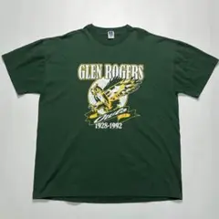 90s ラッセル USA製 ビンテージTシャツ XL 緑 シングル aa6407