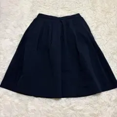 m1014 膝丈ボリュームスカート フレアスカート L ゆったり ウエストゴム