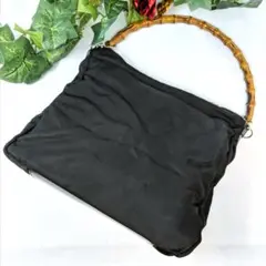 GUCCI グッチ✨ハンドバッグ バンブーライン ナイロン ブラック 黒