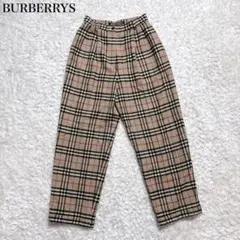 希少✨バーバリー 2タックパンツ ウール ノバチェック 11号