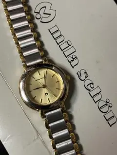 ★ ミラショーン 上品 ゴールド色 フェイス レディース 腕時計★保管品