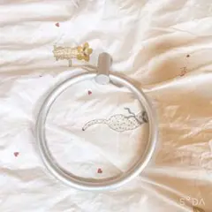 シルバー 円形タオルリング