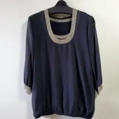 【お買い得】黒のお洒落なシフォンブラウス
