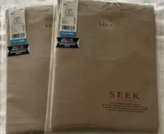 ラスト【D】 SEEKシーク ボートネックTシャツ ベージュ Lサイズ2枚