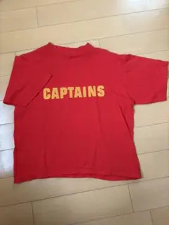 CAPTAINS プリント 半袖Tシャツ レッド