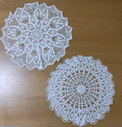 レース編み ドイリー 40cm お得な2枚セット☆ No.9