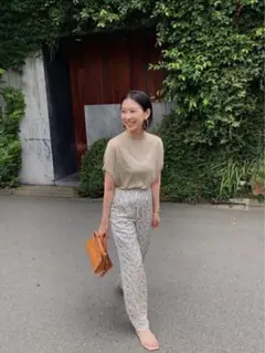 CLANE(クラネ)PETIT FLOWER WIDE PANTS ワイドパンツ