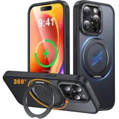 iPhone14Pro MAX 専用 ケース Magsafe対応 黒 リング付