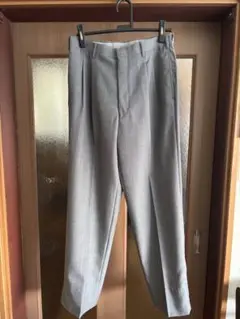 グレー プリーツ入り スラックス　76cm ラネロッシ　LANEROSSI