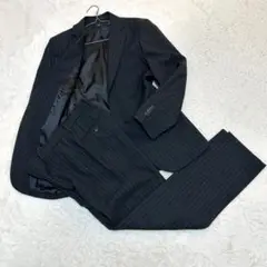【新品未使用✨ストライプ/セットアップ】ユニクロ　ジルサンダー　スーツ　S 黒