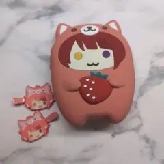 すとぷり莉犬くん あにまる シリコンポーチ ヘアクリップ