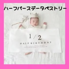 ハーフバースデー タペストリー 飾り おうちフォト 記念 誕生日 ベビー　成長