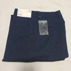 UNIQLO　コットンテーパードアンクルパンツ　ネイビー