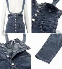 ANAP フロントボタン　デニムスキニー　サロペット　sサイズ　美品❤︎