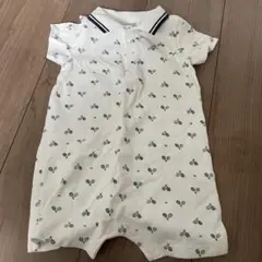 PETIT BATEAU リーフ柄ロンパース 12m 74