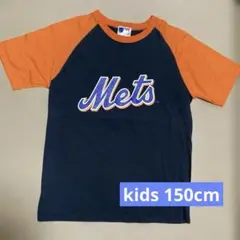 Mets 応援Tシャツ ネイビー/オレンジ 150
